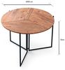 WELL HOME MOBILIARIO & DECORACIÓN Runder Esstisch mit Metallbeinen, Durchmesser 100x79 cm, Holz und Schwarz, 100 x 79 x 100 Bild 3