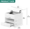 YITAHOME Couchtisch Höhenverstellbar, Couchtisch Rund mit Hebeplatte, Wohnzimmertisch Hochglanz mit verstecktem Ablagefach und LED Beleuchtung Modern, Beistelltisch Rund mit 1 Schubladen Bild 2