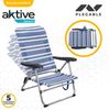 AKTIVE 62258 – 2er-Pack Klappstühle mit Mehreren Positionen für Strand, Garten, Terrasse oder Camping | Maße 47 x 50 x 85 cm | 5-Fach verstellbare, ergonomische Armlehne Bild 4