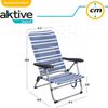 AKTIVE 62258 – 2er-Pack Klappstühle mit Mehreren Positionen für Strand, Garten, Terrasse oder Camping | Maße 47 x 50 x 85 cm | 5-Fach verstellbare, ergonomische Armlehne Bild 2
