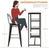 HOMCOM Bartisch Küchentisch, Tisch für 2 Personen (Tresentisch, 1-St, Stehtisch), Küche, Braun, 120 x 40 x 105 cm Bild 3