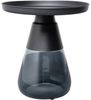 Kare Design Beistelltisch Bottiglia Smoke, Schwarz, 50cm Durchmesser, Luxuriöses Modernes Design, Rund, Leicht, Couchtisch, Wohnzimmertisch, Tischplatte Stahl, Gefärbtes Glas, 52 x 50 x 50 cm (H/B/T) Bild 4