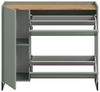 Schuhkommode >Drive< in Salbei - 97x110x32cm (BxHxT) Bild 5