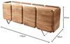Sideboard Kiano 175 cm Akazie Natur 4 Türen V-Fuß Edelstahl Raumteiler Bild 3