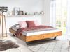 Moebel-Eins Massivholzbett, CURBY Kufenbett ohne Kopfteil, Material Massivholz, rustikale Altholzoptik, Fichte, Kufen schwarz Bild 2
