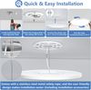 50CM Deckenlampe LED Deckenleuchte Flach, 36W 4000LM Rund Badlampe Modern 6500K Kaltweiß Led Lampe Decke Deckenbeleuchtung für Badezimmer Schlafzimmer Wohnzimmer Küche Bad Keller Flur Balkon UltraDünn Bild 4