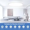 50CM Deckenlampe LED Deckenleuchte Flach, 36W 4000LM Rund Badlampe Modern 6500K Kaltweiß Led Lampe Decke Deckenbeleuchtung für Badezimmer Schlafzimmer Wohnzimmer Küche Bad Keller Flur Balkon UltraDünn Bild 2
