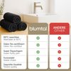Blumtal Premium Frottier Handtücher Set mit Aufhängschlaufen - Baumwolle Oeko-TEX Zertifiziert, weich, saugstark - 2X Badetuch (70x140 cm), 2X Handtuch (50x100 cm), Schwarz Bild 3