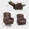 HOMCOM Massagesessel Fernsehsessel mit Aufstehhilfe, Liege-, Massage- und Heizfunktion (Relaxsessel, 1-St, TV-Sessel), mit Taschenfederkern, Seitentasche und Fernbedienung, Dunkelbraun Bild 3