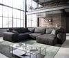 Wohnlandschaft Lanzo 300x210 cm Lederimitat Vintage Anthrazit Recamiere variabel Bild 2