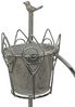 DanDiBo Blumentreppe Innen Metall Weiß Grau Rund 75 cm Blumenständer mit 3 Töpfe 96131 Blumenständer Blumensäule Pflanzenständer Balkon Vintage Bild 4