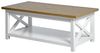 Jahnke Chalet Coffee Couchtisch, Engineered Wood, Montana Eiche Nb. /Weiss, One Size Bild 4