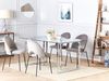 Esstisch ENVIA 160 cm 90 cm Sicherheitsglas Silber Bild 2