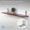 ML-DESIGN Wandregalhalter Regalhalterung L-Form aus Metall, Regalwinkel für Wandmontage, 4-tlg, Industrielle Wandregal Grau, Regalträger Regalhalterungen Bild 4