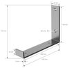 ML-DESIGN Wandregalhalter Regalhalterung L-Form aus Metall, Regalwinkel für Wandmontage, 4-tlg, Industrielle Wandregal Grau, Regalträger Regalhalterungen Bild 3