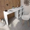 Dmora - Schreibtisch Revere, Eckschreibtisch, Mehrzweck-Bürotisch, platzsparender Schreibtisch mit Mehreren Positionen, 152 x 49 x 74 cm, Weiß Bild 5