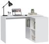 Dmora - Schreibtisch Revere, Eckschreibtisch, Mehrzweck-Bürotisch, platzsparender Schreibtisch mit Mehreren Positionen, 152 x 49 x 74 cm, Weiß Bild 3