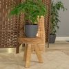 Blumenhocker Klara 28 cm, Mahagoni Holz, rund naturfarben Bild 2