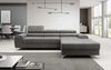 Designer Sofa Melinda mit Schlaf- und Klappfunktion Samt Grau Rechts Bild 2