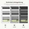 WOLTU Doppelrollo Weiss+Grau+Anthrazit 60x150 cm Bild 3