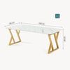Couchtisch Nolu 120 x 60 x 46 cm Goldfarben/Marmoroptik, weiß [en. casa] Bild 2