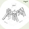FATMOOSE Spielturm Ritterburg 'RiverRun', mit Schaukel SurfSwing & apfelgrüner Rutsche, Spielhaus mit Sandkasten, Leiter & Spiel-Zubehör, ab 3 Jahren Bild 5
