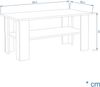 KOMTO Couchtisch Wohnzimmertisch Modern Couchtisch Holz Coffee Table Tisch (Wohnzimmer Beistelltisch Sofatisch Kaffeetisch, Spanplatte, Vienna 90x50x43 cm) Bild 3