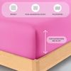Buymax Spannbettlaken 60x120 cm Doppelpack 100% Baumwolle Kinderbett Spannbetttuch Baby Bettlaken Jersey, Matratzenhöhe bis 15 cm, Farbe Altrosa Bild 3