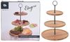 Runde Bambus-Etagere Servierregal 3-stöckig Ø28xH35cm Bild 5