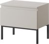Selsey Bemmi - Nachttisch Nachtschrank, Grau mit schwarzen Beinen Bild 1