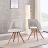 B&D home Esszimmerstuhl MARY 2er Set | Cord Küchenstuhl Polsterstuhl für Küche, Esszimmer, Büro | modern landhaus | Grau Bild 2