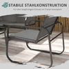 Outsunny Sitzgruppe Gartenmöbel-Set 4-tlg. Gartengarnitur mit Zweisitzer Stühle Couchtisch, (Balkonmöbel-Set, 4-tlg, Sitzgarnitur), für Terrasse, Mesh, Schwarz Bild 3