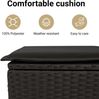vidaXL 7-tlg. Garten-Sofagarnitur mit Kissen Schwarz Poly Rattan 3265542 Bild 5