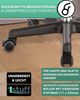 1stuff® Profi Rollhocker Drehhocker Squash -bis 180kg getestet* - ca. 51-71cm - Arzthocker Arbeitshocker Bürohocker Praxishocker Friseurhocker (dunkelgrau) Bild 5