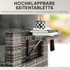 Outsunny Gartensofa mit Kissen, Klappbar Seitentabletts, Loungesofa 1 Teile, für Garten Terrasse Balkon, Poly Rattan Hellgrau Bild 5