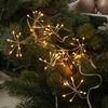MARELIDA LED-Lichterkette Pusteblume Feuerwerk Blume 9 Blüten Deko Girlande 90LED 2m Timer gold, 90-flammig Bild 3