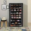 XXL 10 Schicht staubdichtes Schuhregal für ca. 45 paar Schuhe Schuhschrank Schuhablage 88 x 28 x 160 cm Schwarz RXJ36H Bild 2