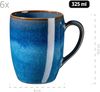 Mäser 931945 Frühstücksset Ossia für 6 Personen, Steinzeug, rund, blau (1 Set, 18-teilig) Bild 5
