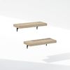 Furinno Tanna Schwebende Wandregale Set mit 2 Stück, 55,88 cm Badezimmer-Wandregal, Wandmontiertes Regal, für Badezimmer-Organizer und Aufbewahrung, Wohnzimmer, Natur Bild 5