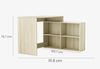 Dmora - Schreibtisch Arros, Mehrzweckschreibtisch, Bürotisch für PC, Eckschreibtisch, 112x101 h77 cm, Eiche und Weiß Bild 2