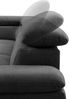 Cavadore Ecksofa Alkatraz / Großes Sofa in L-Form mit Ottomanen links und verstellbaren Kopfstützen/ Modernes Design / 274 x 66 x 228 cm / Schwarz Bild 4