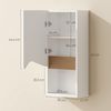 HOMCOM Hängeschrank mit Soft-Close-Tür, verstellbaren Ablagen und offenem Fach (Wandschrank, 2-St, Badschrank) für Wohnzimmer Schlafzimmer 30 x 17 x 67 cm Weiß Bild 3