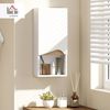 HOMCOM Hängeschrank mit Soft-Close-Tür, verstellbaren Ablagen und offenem Fach (Wandschrank, 2-St, Badschrank) für Wohnzimmer Schlafzimmer 30 x 17 x 67 cm Weiß Bild 2