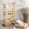 5five Simply Smart Badregal auf Rollen mit 3 Etagen, Bambus, 74,5 x 15 x 36 cm Bild 5