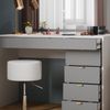 Schminktisch Elise Weiß/Grau/Grau 115 cm mit LED-Spiegel & Hocker Vicco Bild 5