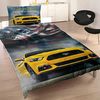 Ford Mustang Bettwäsche Legend Gelb / Blau 135x200 cm + 80x80 cm Stang Pony-US-Muscle-Car 100% Baumwolle in Renforcé-Linon-Qualität Shelby GT 2 Motive Wendebettwäsche Reißverschluss 008 Bild 2