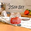 Praknu Einmachglas 25 Marmeladengläser Klein 125ml - Mit Etiketten & Stift - Luftdicht, Glas, (Set, 25-tlg), mit Deckel und Etiketten - Luftdichte Einmachgläser zum verschenken Bild 3