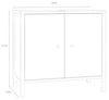 Forte IPSARION Waschbeckenunterschrank 60 70, weißer Badschrank, moderner Waschbeckenschrank, Schrank mit 2 Türen, Badezimmer, Holzwerkstoff, Weiß, 64 cm breit x 60 cm hoch x 34,8 cm tief Bild 3
