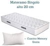 EVERGREENWEB Matratze 85x190 cm aus Polyurethanschaumstoff WATERFOAM, Ergonomisch, Höhe 20 cm + 1 Kissen aus Memory Foam Flocken, Atmungsaktiv Weiß Bezug, Orthopädisch, Massage-Effekt | Fashion Bild 5