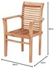 2tlg. Set Teak Armlehnstuhl LETAK Natural Gartenstuhl Stuhl Holzstuhl Bild 2